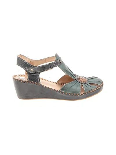 Pre-owned Pikolinos Wedges In Teal