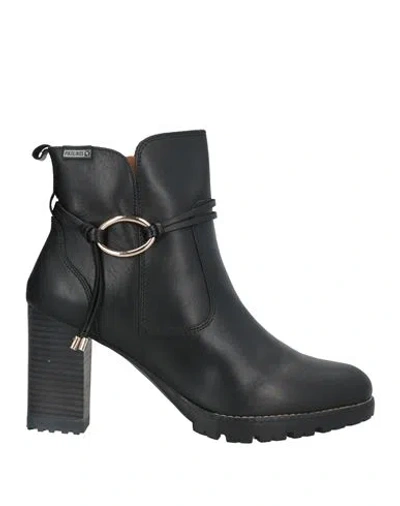 Pikolinos Woman Ankle Boots Black Size 11 Leather