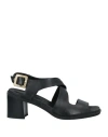 Pikolinos Woman Sandals Black Size 8 Soft Leather