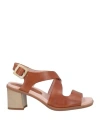 Pikolinos Woman Sandals Brown Size 8 Soft Leather In Brown