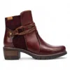 Pikolinos Women's Arcilla Red Leather Zipped Heel Ankle Boots - San Sebastián In Red