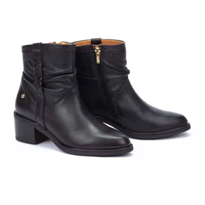 Pikolinos Women's Bacarot Slouch Ankle Boots In Black