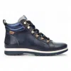 Pikolinos Women's Blue Leather Ankle Trainers Boots - Vigo In Blue