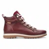 Pikolinos Women's Brandy Brown Leather Ankle Trainers Boots - Vigo In Burgundy