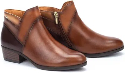 Pre-owned Pikolinos Women's Daroca Leather Bootie In Cuero In Brown