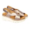 Pikolinos Women Gomera Wedge Sandal In Stone In Pink