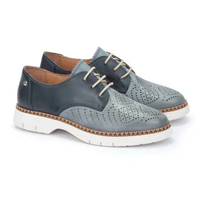 Pikolinos Women's Henares Perforated Derby Shoes In Denim In Multi