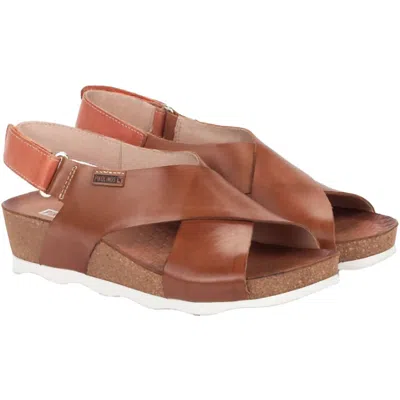 Pikolinos Women's Mahon Wedge Heel Sandals In Brandy In Brown