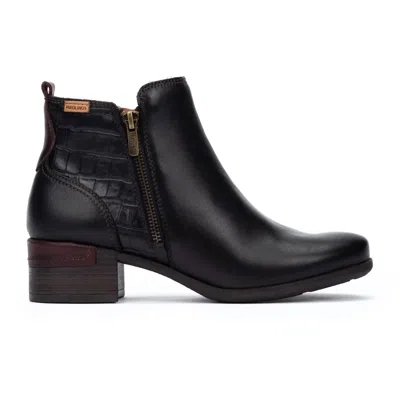 Pikolinos Women's Malaga Heeled Ankle Boots With Zip In Black