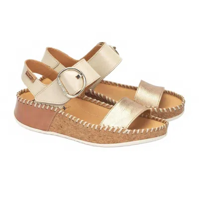 Pikolinos Women's Marina Wedge Sandals In Champagne In White