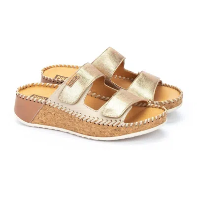 Pikolinos Women's Marina Wedge Sandals In Marfil In Gold
