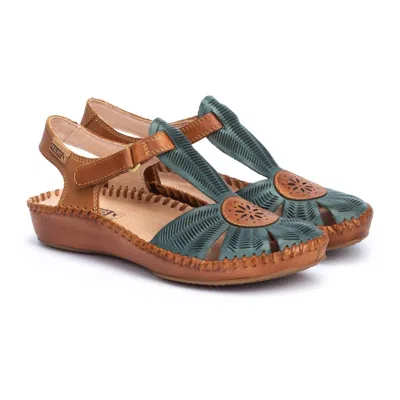 Pikolinos Women's P. Vallarta Sandal In Emerald In Gold