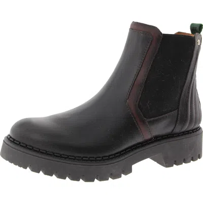 Pikolinos Womens Zipper Leather Chelsea Boots In Black