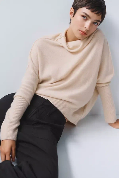 Pilcro 100% Cashmere Turtleneck Sweater In Ivory