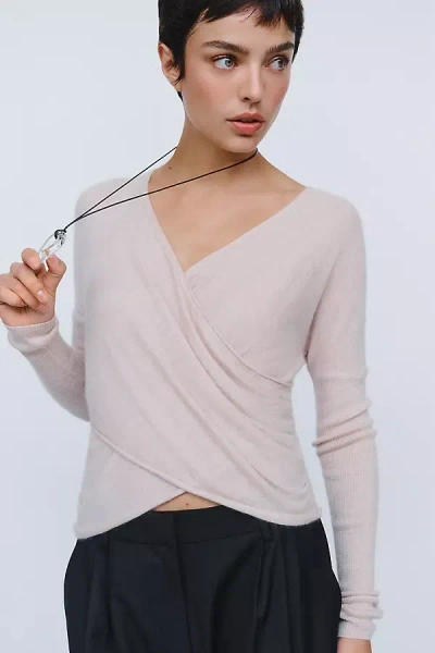 Pilcro 100% Cashmere Twist Sweater In Neutral