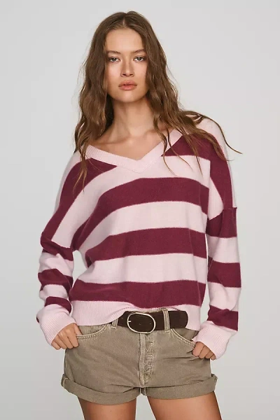 Pilcro 100% Cashmere V-neck Sweater In Multicolor