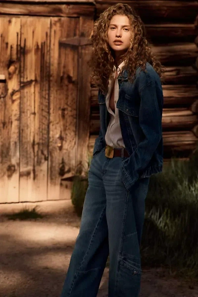 Pilcro 100% Cotton Denim Jacket In Medium Wash