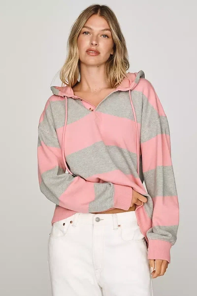 Pilcro 100% Cotton Relaxed Hoodie In Pink