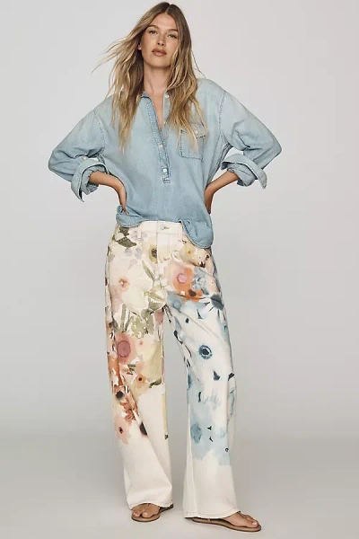 Pilcro Kayden High-rise Barrel-leg Jeans In Multi