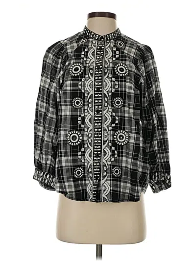 Pre-owned Pilcro 3/4 Sleeve Blouse In Black