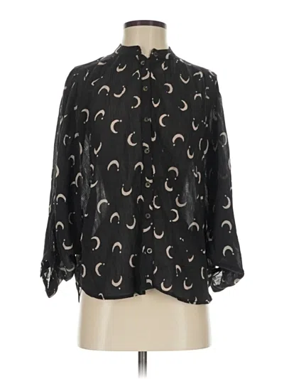 Pre-owned Pilcro 3/4 Sleeve Blouse In Black