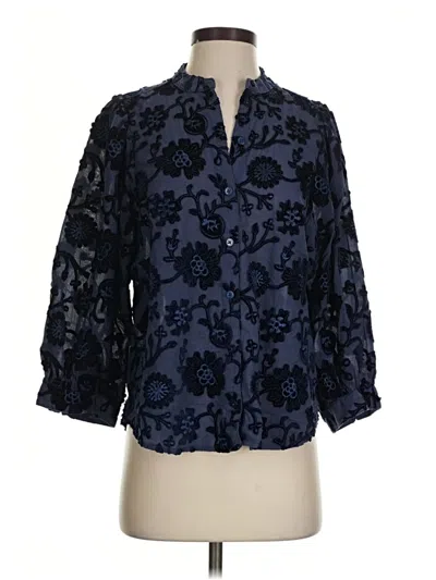 Pre-owned Pilcro 3/4 Sleeve Blouse In Blue