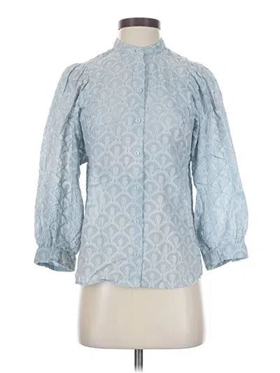 Pre-owned Pilcro 3/4 Sleeve Blouse In Blue