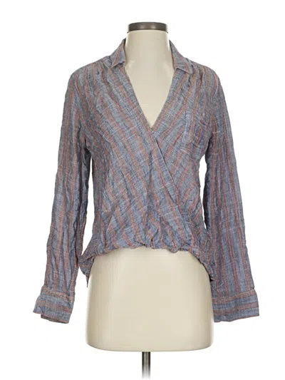 Pre-owned Pilcro 3/4 Sleeve Blouse In Gray