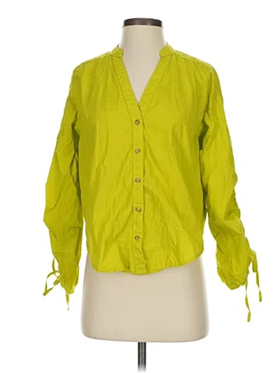 Pre-owned Pilcro 3/4 Sleeve Blouse In Green