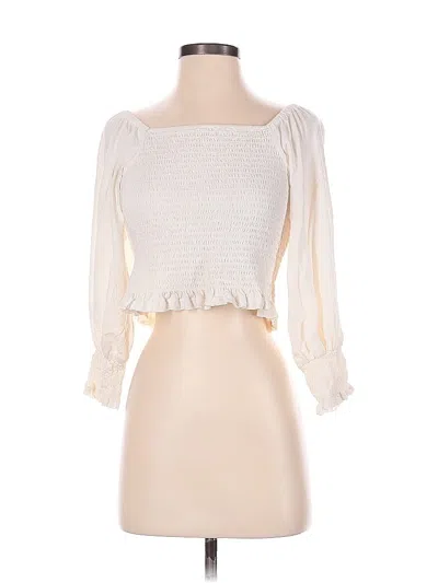 Pre-owned Pilcro 3/4 Sleeve Blouse In Ivory