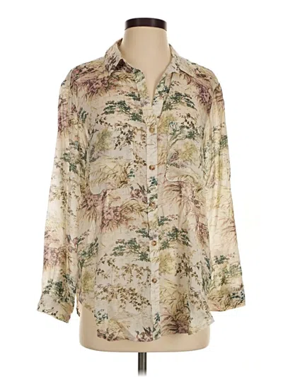 Pre-owned Pilcro 3/4 Sleeve Blouse In Ivory