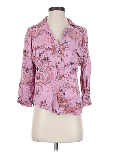 Pre-owned Pilcro 3/4 Sleeve Blouse In Pink