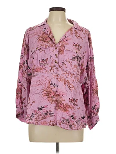 Pre-owned Pilcro 3/4 Sleeve Blouse In Pink
