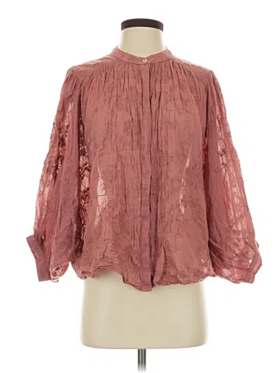 Pre-owned Pilcro 3/4 Sleeve Blouse In Pink