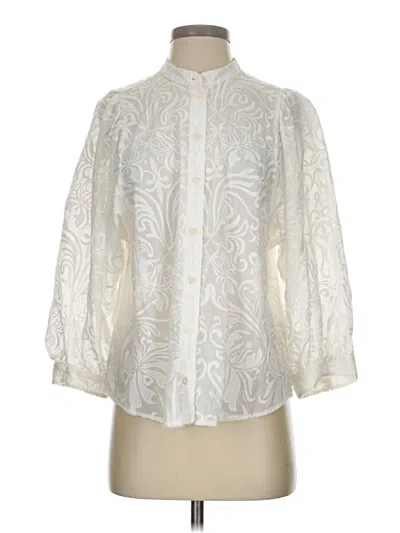 Pre-owned Pilcro 3/4 Sleeve Blouse In White