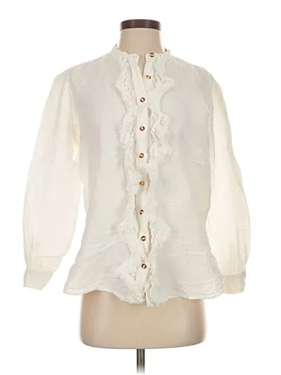Pre-owned Pilcro 3/4 Sleeve Blouse In White