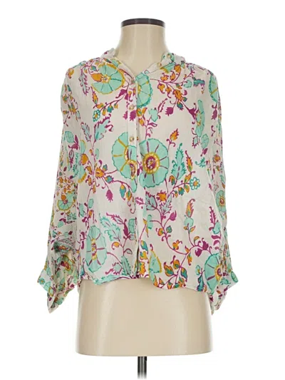 Pre-owned Pilcro 3/4 Sleeve Blouse In White