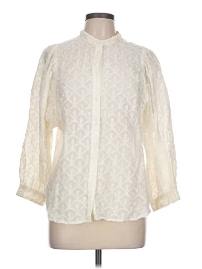 Pre-owned Pilcro 3/4 Sleeve Blouse In White