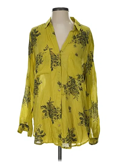 Pre-owned Pilcro 3/4 Sleeve Blouse In Yellow
