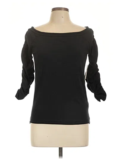Pilcro 3/4 Sleeve Top Black Boatneck Tops