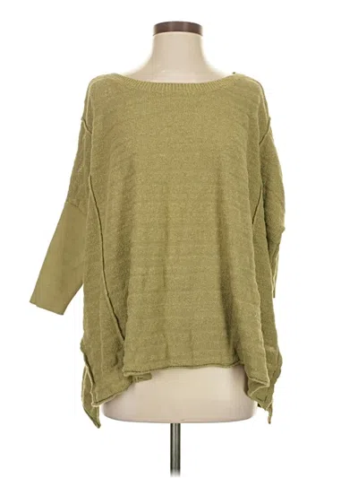 Pre-owned Pilcro 3/4 Sleeve Top Green Boatneck Tops
