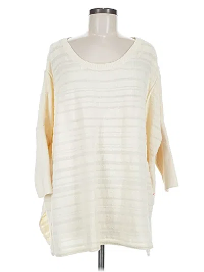 Pre-owned Pilcro 3/4 Sleeve Top Ivory Boatneck Tops