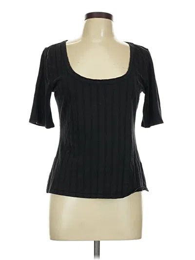 Pre-owned Pilcro 3/4 Sleeve T-shirt In Black