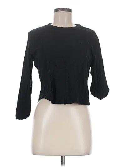 Pre-owned Pilcro 3/4 Sleeve T-shirt In Black