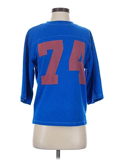 Pre-owned Pilcro 3/4 Sleeve T-shirt In Blue