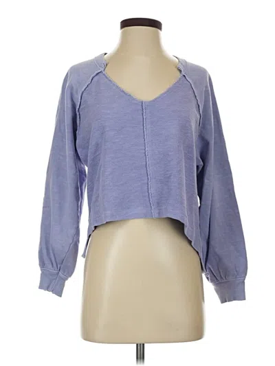 Pre-owned Pilcro 3/4 Sleeve T-shirt In Blue