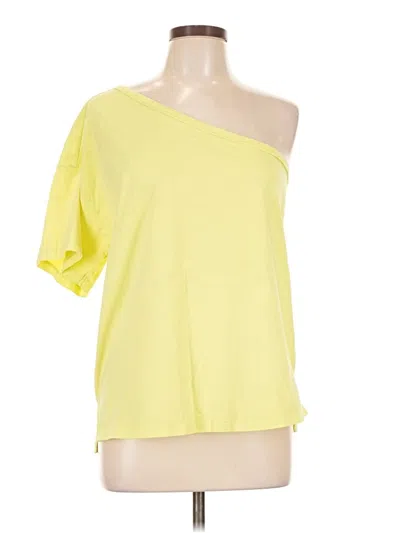 Pre-owned Pilcro 3/4 Sleeve T-shirt In Yellow