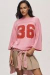 Pilcro 3/4 Sleeve Varsity Tee In Multi