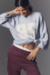 Pilcro 3/4 Sleeve Varsity Tee In Purple