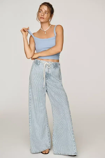 Pilcro Adi Mid-rise Relaxed Wide-leg Jeans By  In Blue